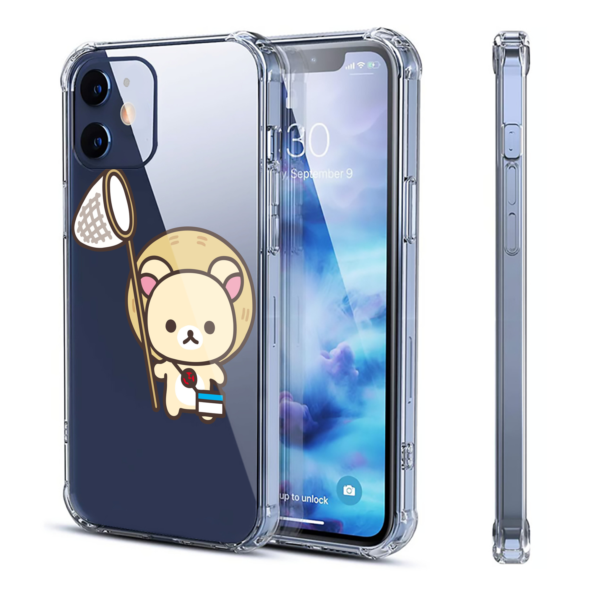 （画像用） リラックマ リラックマ キイロイトリ Rilakkuma Korilakkuma Kiiroitori 【iPhone 12シリーズ対応】透明スマホケース（クリアソフトケース）